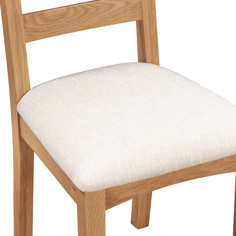 Seconique Cambridge Dining Chair (X2 Per Box) - Honey/Oat Fabric in Light Brown 4