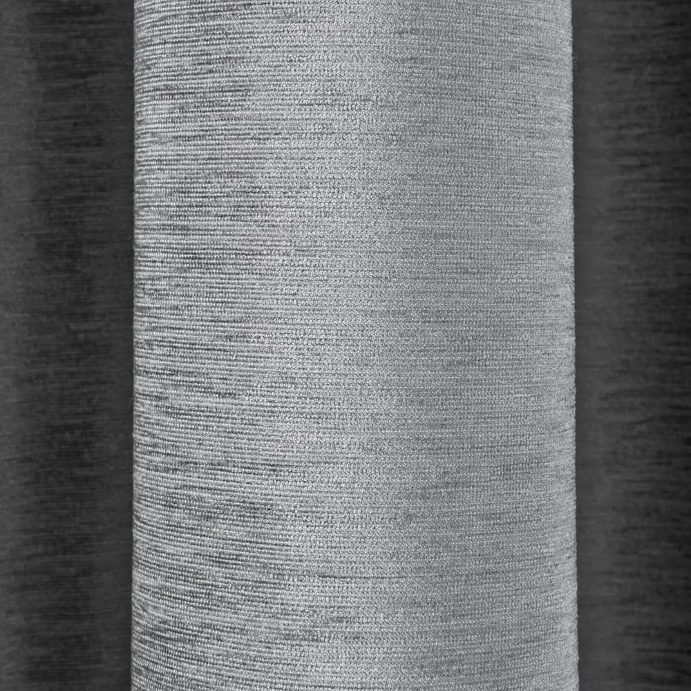 Smart Living Luxury Chenille Eyelet Lined Curtains - 2 Panels in Silver 5