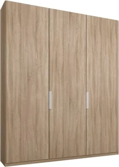 Caren 3 door 150cm Hinged Wardrobe, Oak Frame, Oak Doors, Classic Interior