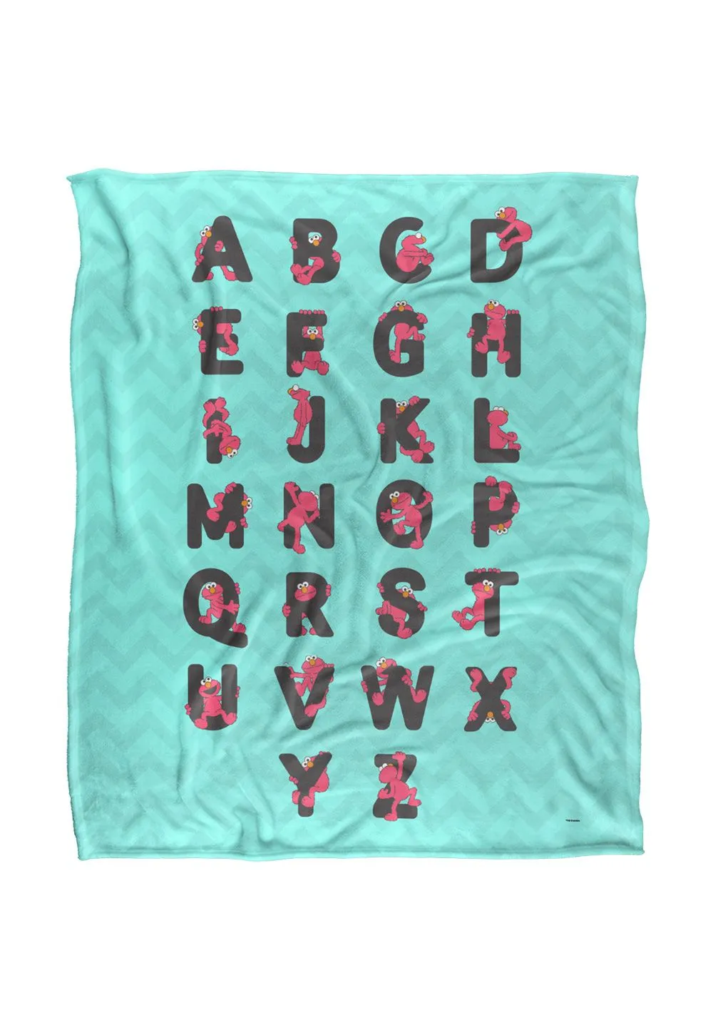 Sesame Street Elmo Alphabet Silky Touch Super Soft Throw Blanket 152 X 127 cm in White