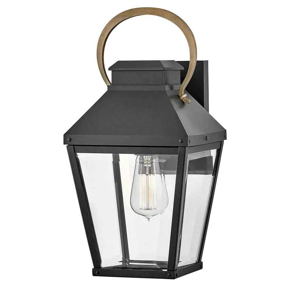 Netlighting Hinkley Dawson Outdoor Wall Lantern Black Burnished Bronze IP44 1x E27
