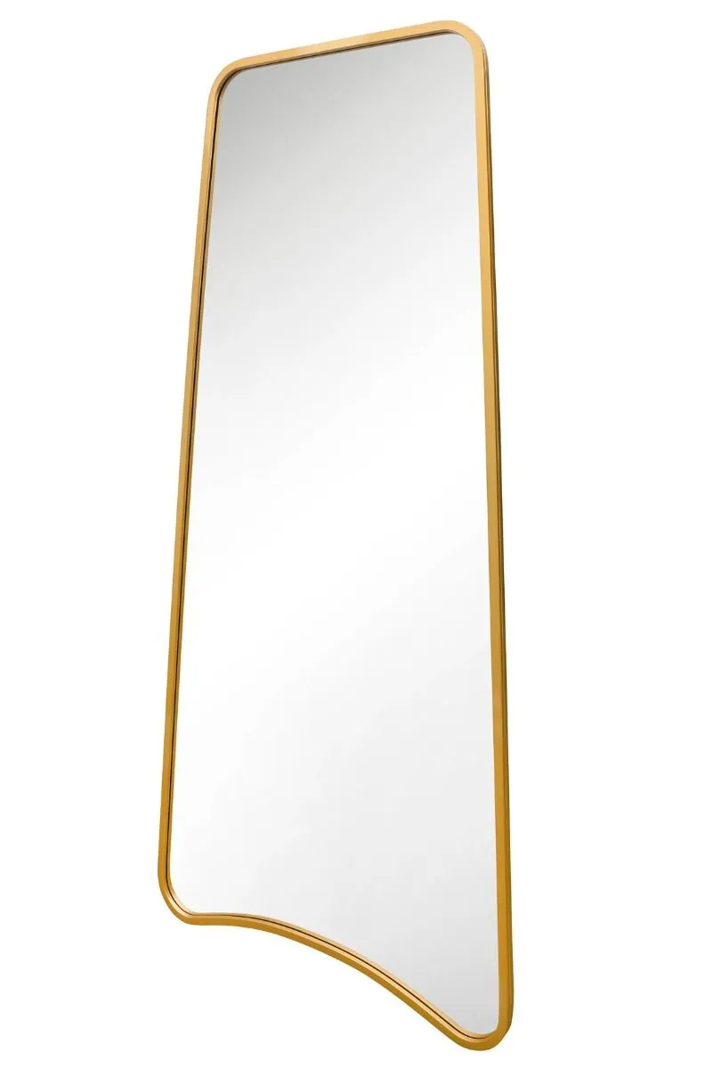 MirrorOutlet Gold Metal Isoscelles Trapezoid Shape Framed Wall Mirror 200CM X 95CM 6