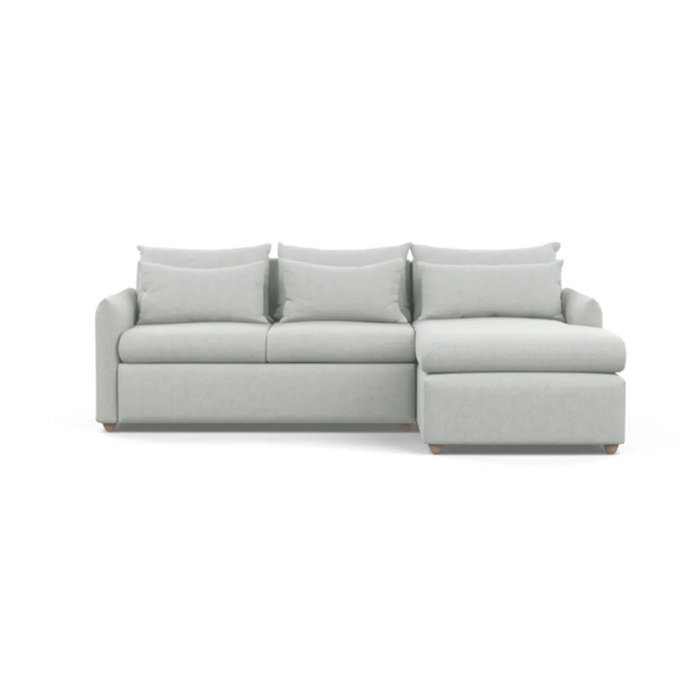 Heal's Pillow Medium Right Hand Corner Chaise Melton Wool Limestone Natural