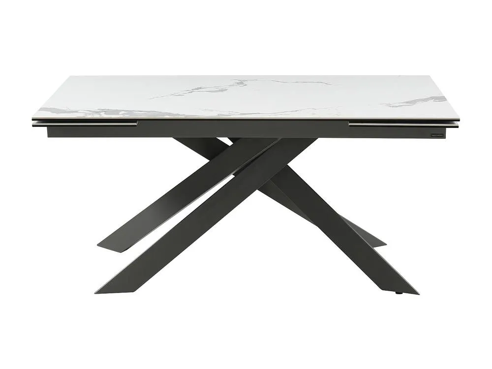Vente-unique 6 - 10 Seater Extendable Dining Table In Ceramic & Metal - White and in Grey 6