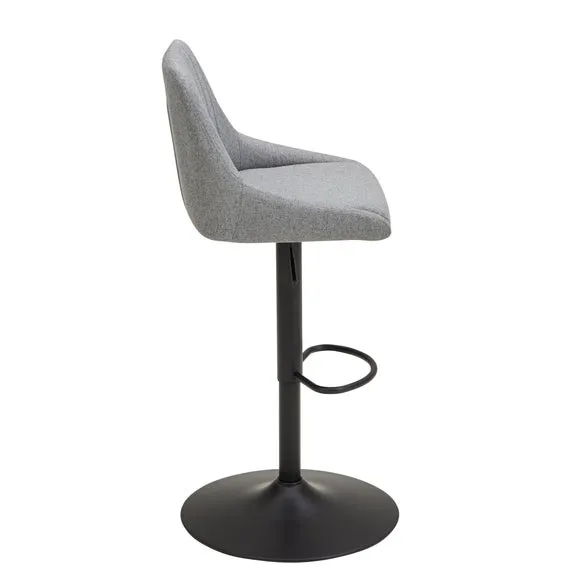 Kenton Adjustable Height Swivel Bar Stool, Fabric 3