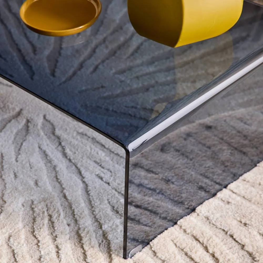 sweeek Rectangular coffee table tempered glass in Grey 6
