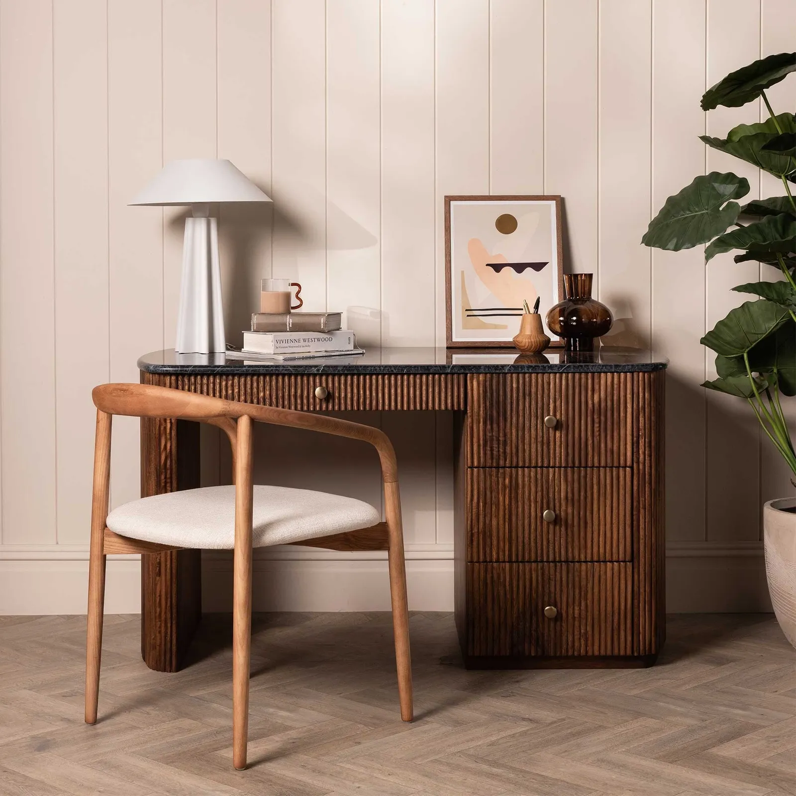 Tigris Desk With Additional Drawer, Mango Wood | Barker & Stonehouse 2