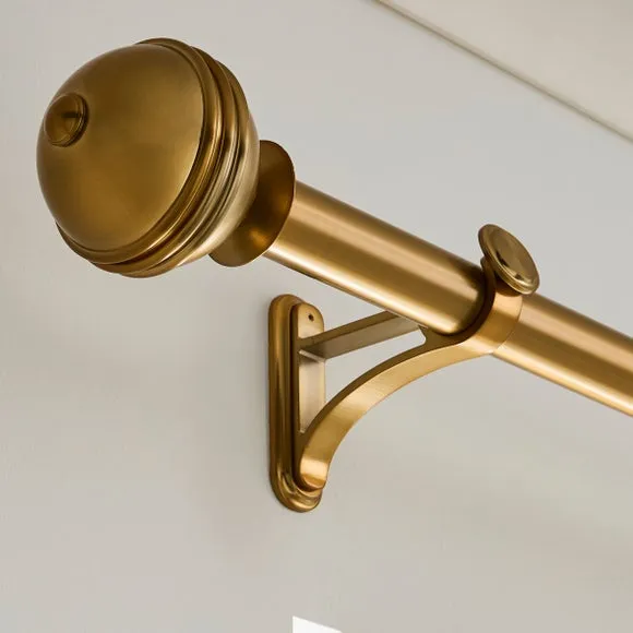 Traditional Ball Fixed Metal Curtain Pole with Rings 3