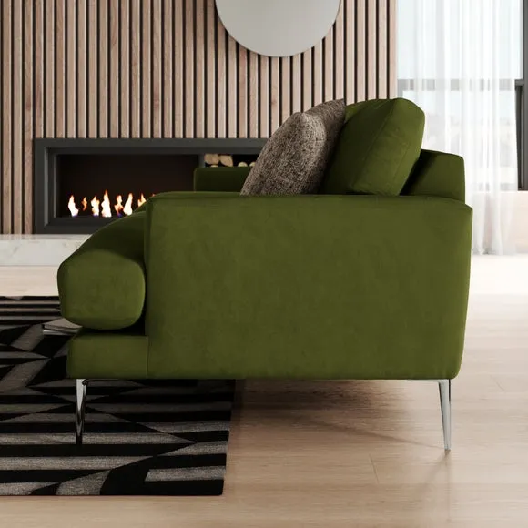 Lawson Matte Plush Velvet 3 Seater Sofa 2