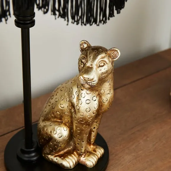 Kindra Fringed Leopard Table Lamp 3