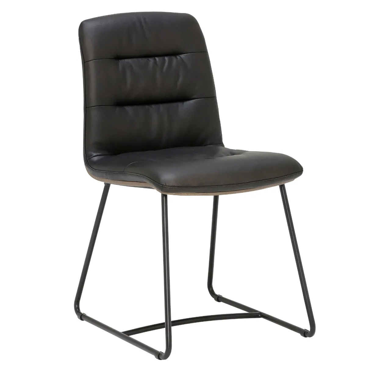 Harley Dining Chair - Brown - Leather - Plain - W48 x D60 x H85cm - Barker & Stonehouse