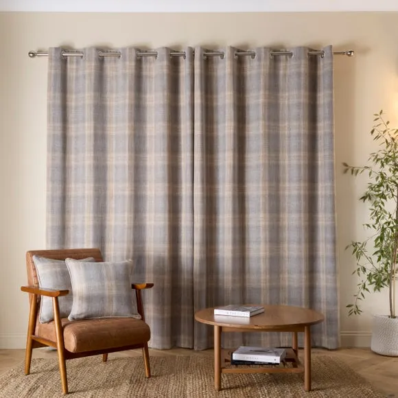 Pinfold Check Eyelet Curtains 4