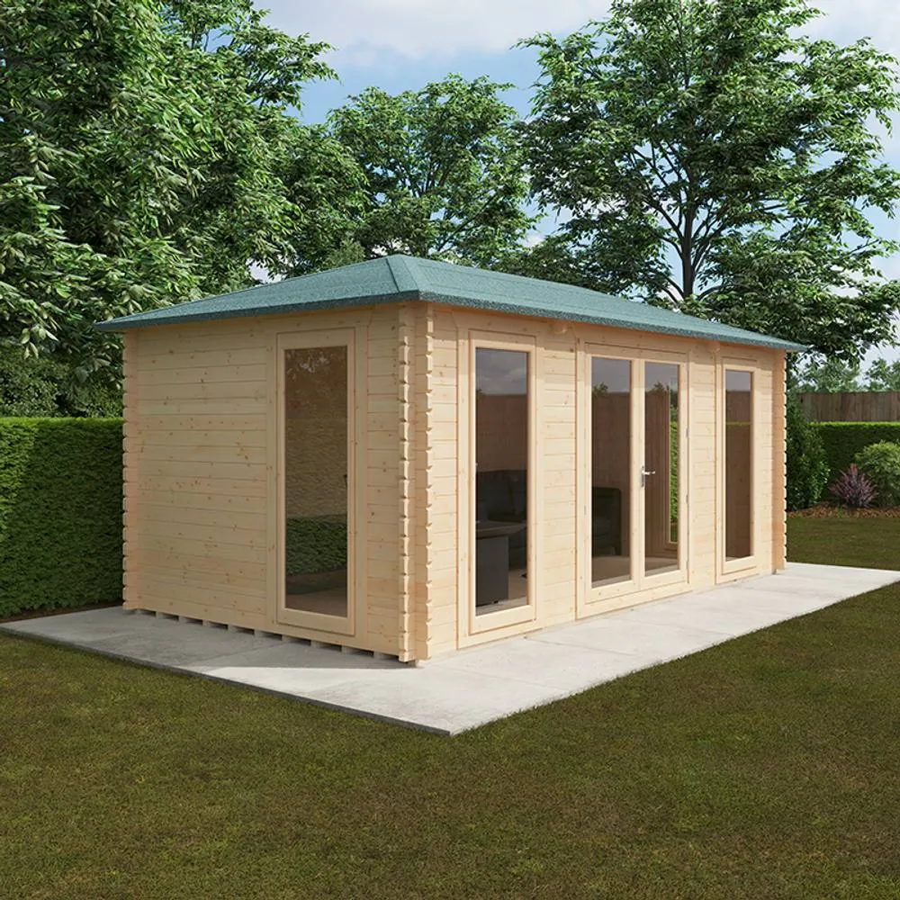 Buttercup Farm 18x10 The Regatta 44mm Cabin - L535 x W298.2 x H269.3 cm in Natural 4