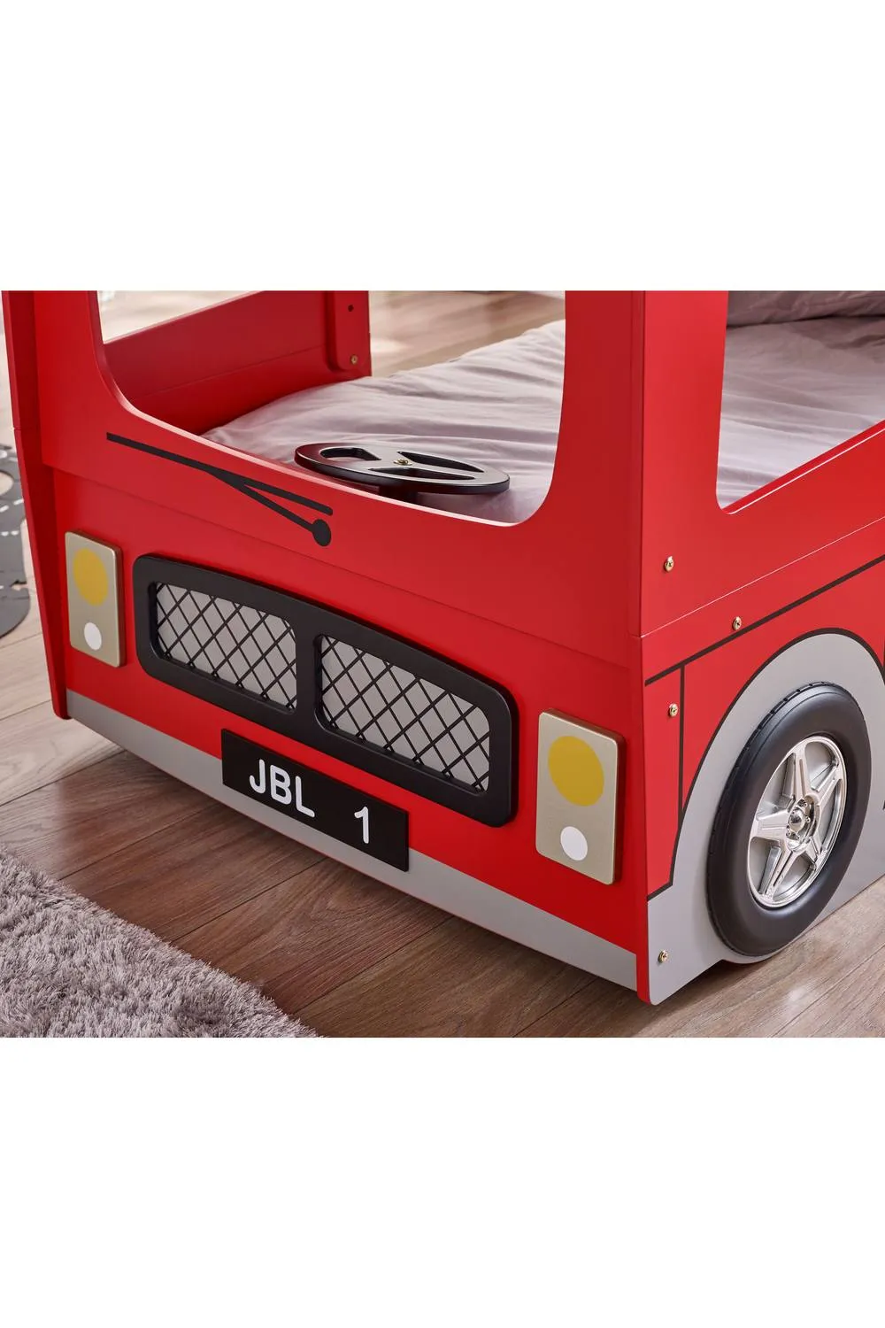 Julian Bowen London Bus Single Red Bunk Bed 5