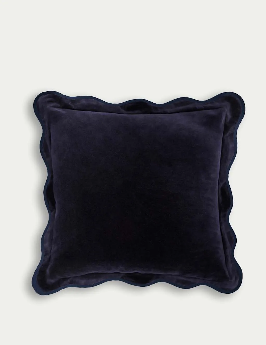 M&S Velvet Scallop Cushion Navy