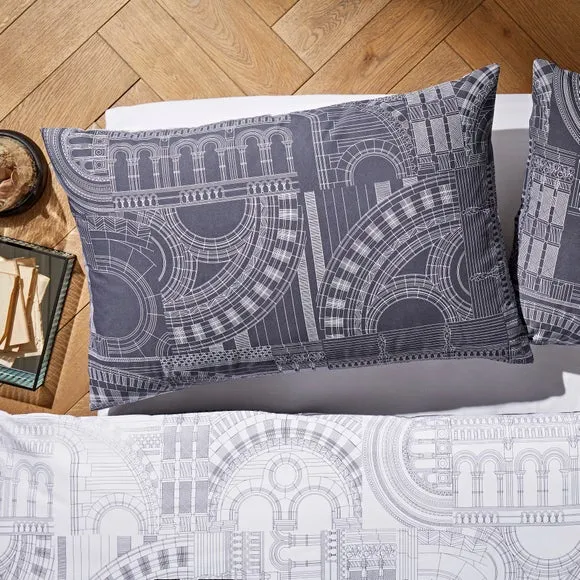 Waterhouse Charcoal Duvet Cover and Pillowcase Set 5