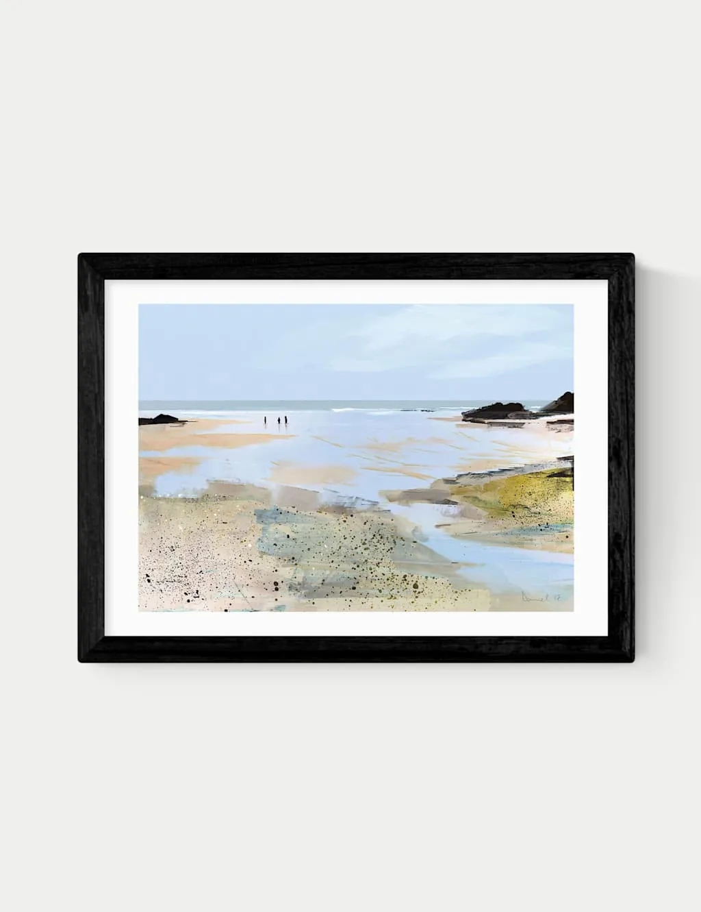East End Prints Sea View Framed Art Print Black
