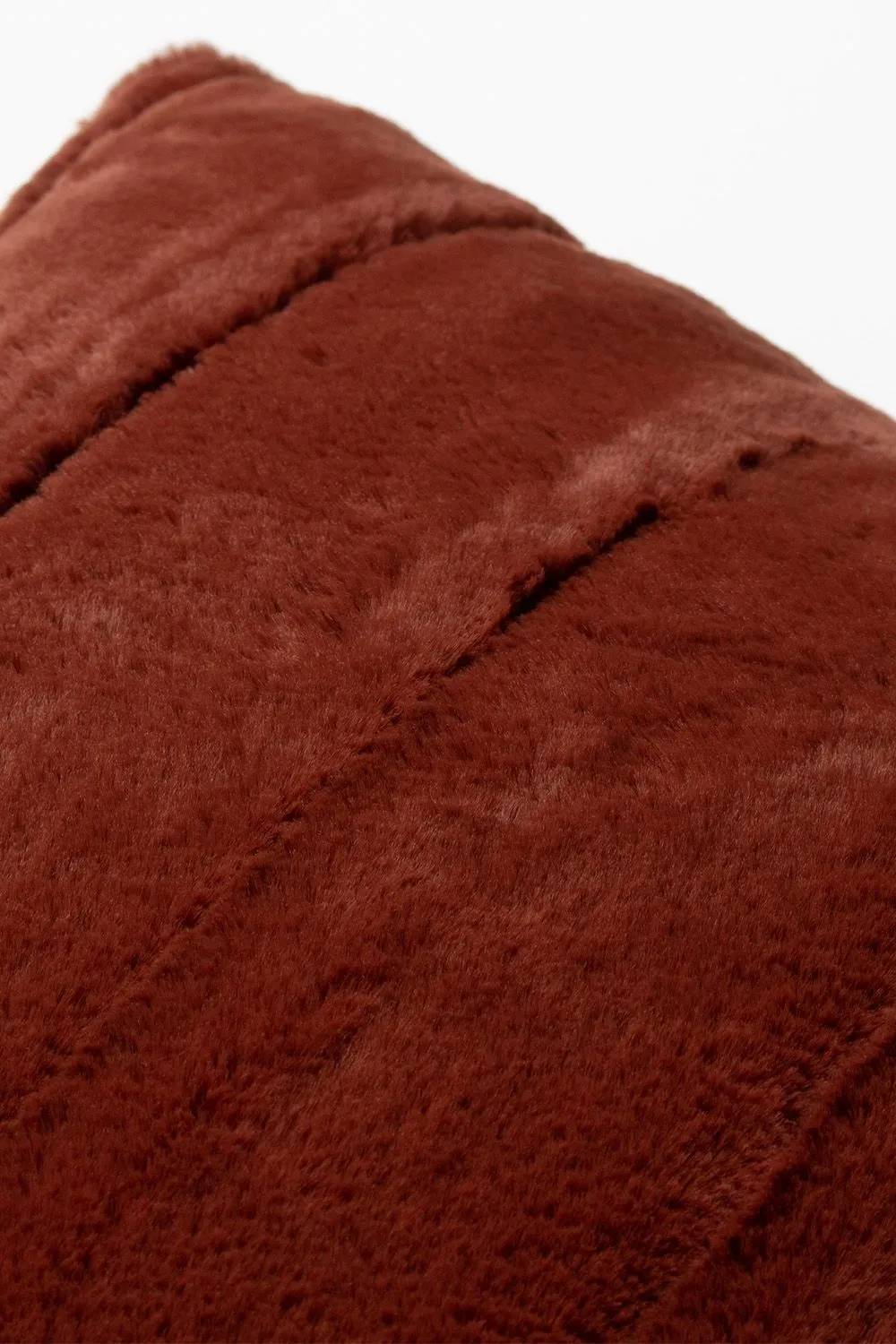 Paoletti Empress Alaskan Faux Fur Cushion in Orange 3