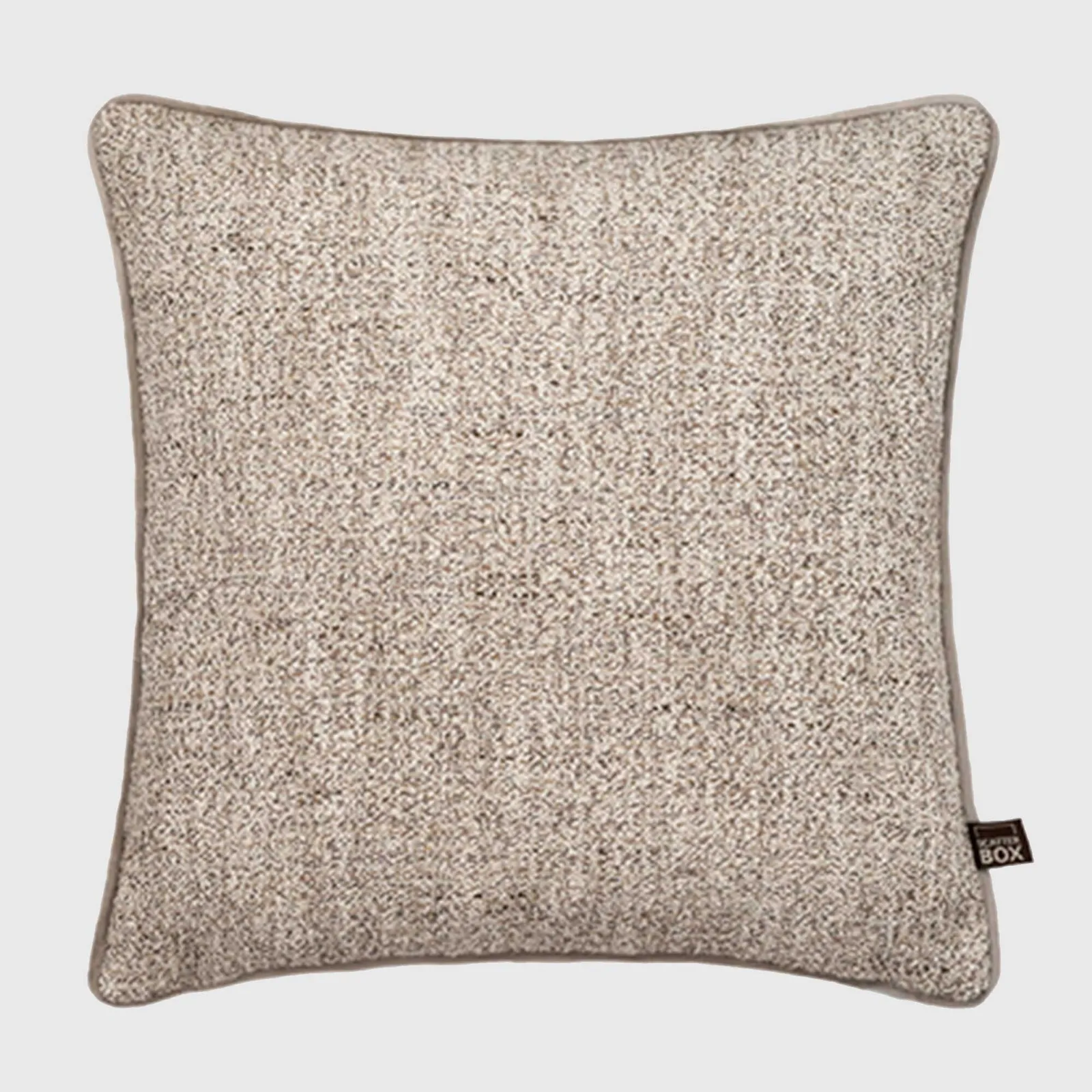 Leah Natural Cushion, Square, Neutral Polyester | Barker & Stonehouse
