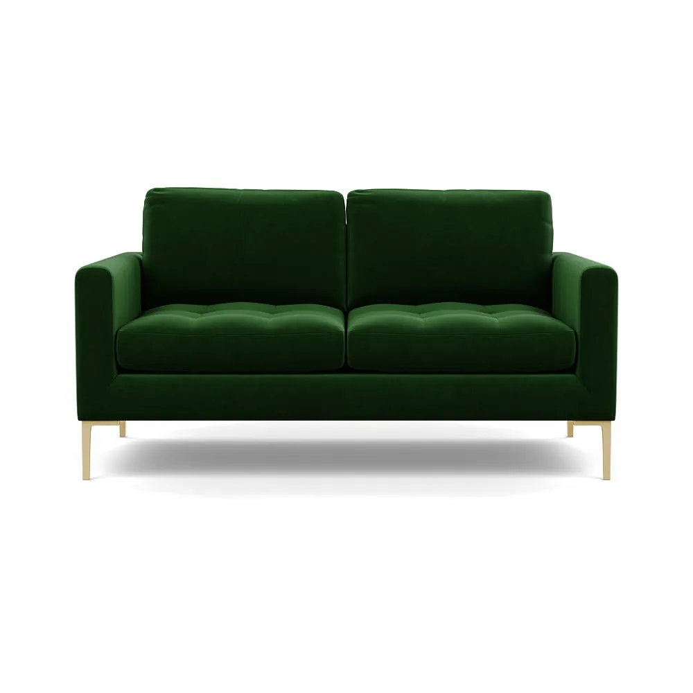 Heal's Eton 2 Seater Sofa Smart Velvet Forest Brass Feet 1