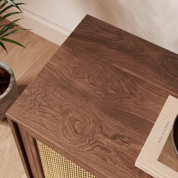 Jordyn Wide Bedside Table, Mango Wood Effect 4
