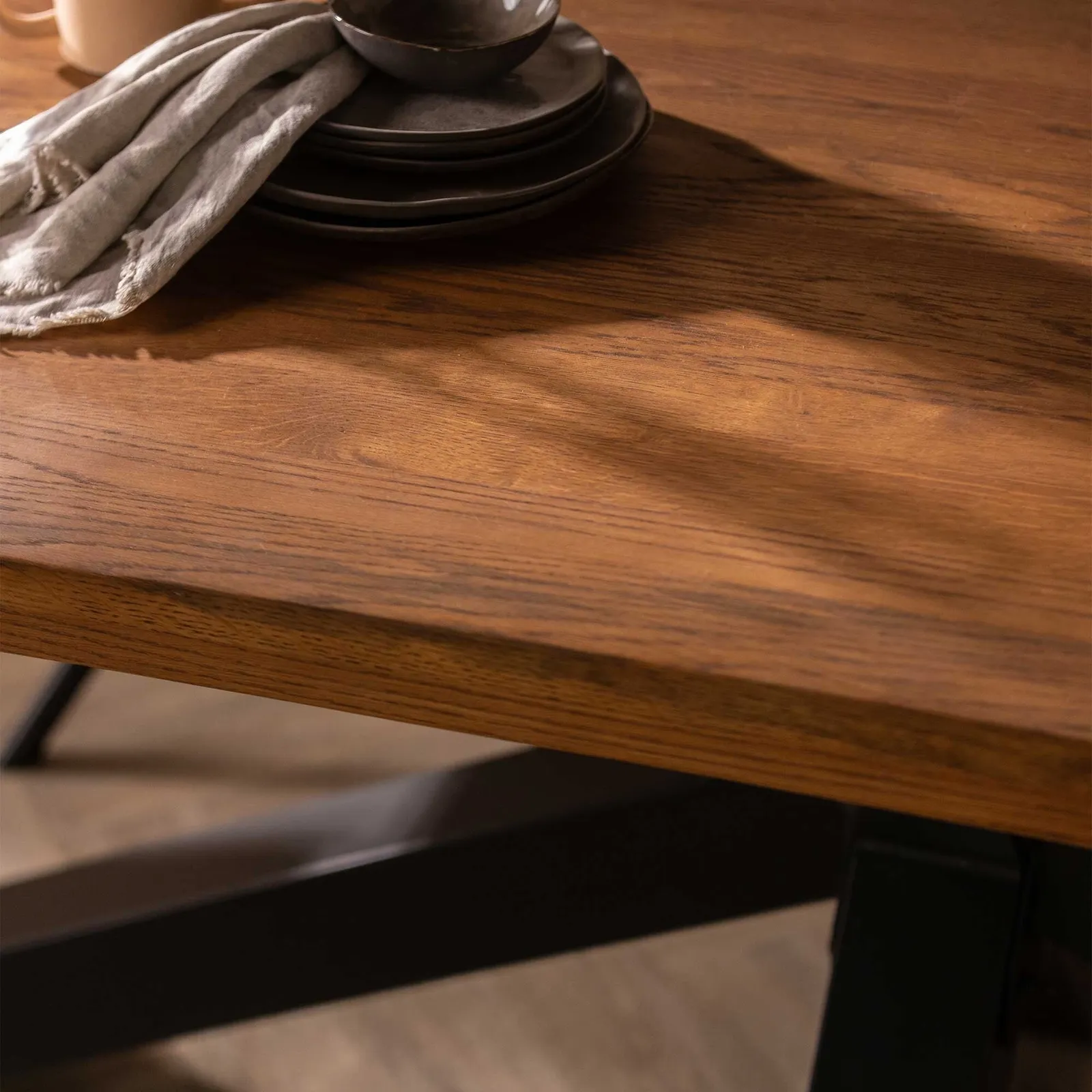 Navarro Star Dining Table 240Cm, Brown Oak | W240cm | Barker & Stonehouse 6