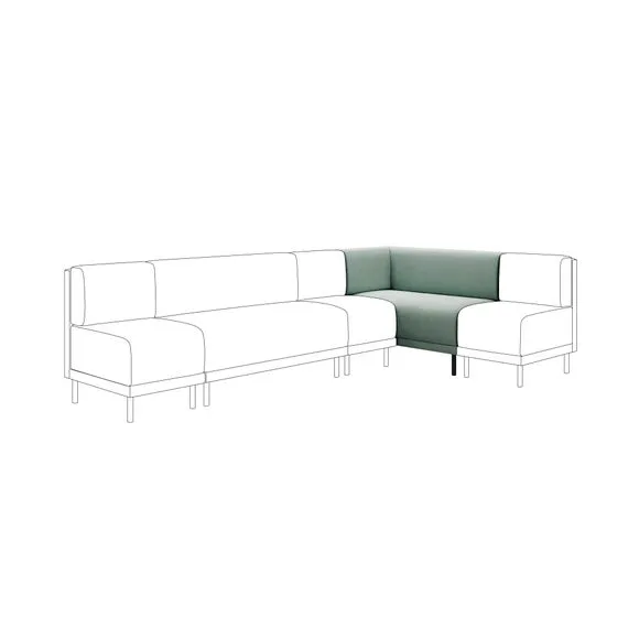 Mae Corner Dining Bench, Vintage Velvet 1