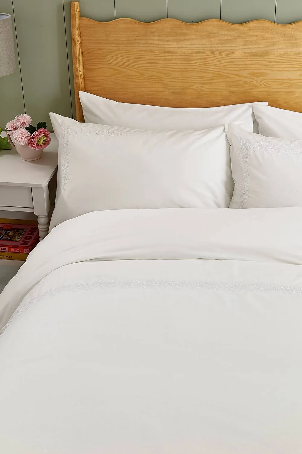 Helena Springfield 'Erin Embroidery' Cotton Duvet Cover Set in White 3