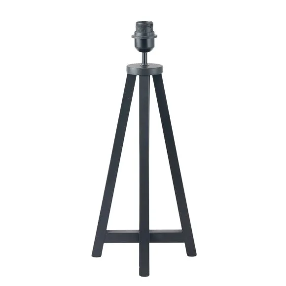 Whitby Wood Tapered 4 Post Linen Table Lamp 2