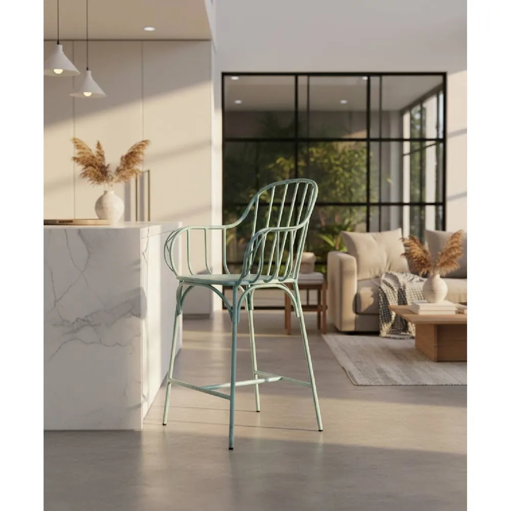 netfurniture Dansoe aluminium bar stool indoor or outdoor use in Blue 2