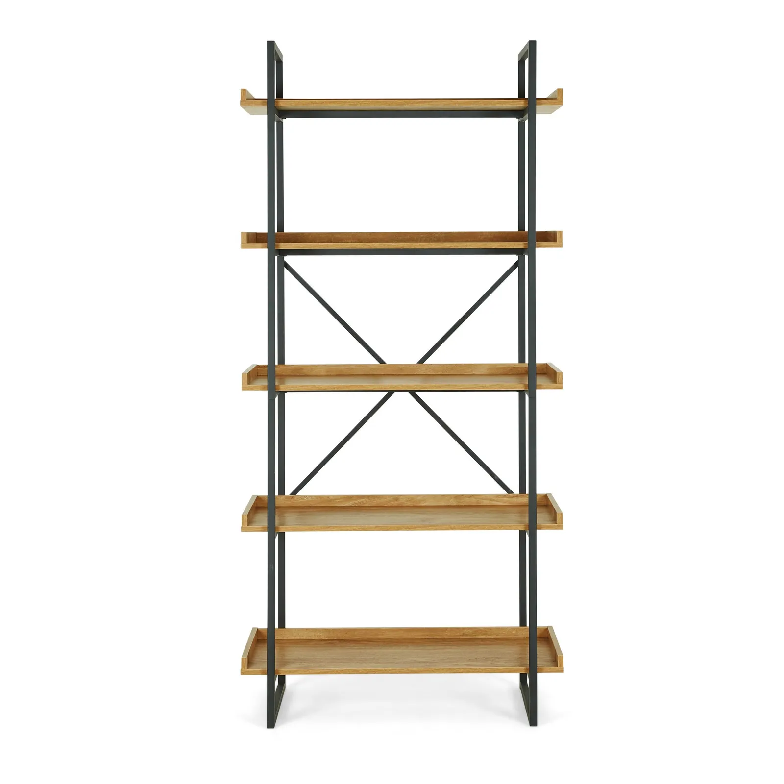 Greenwich Tall Shelves Black and Brown