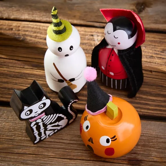 Set of 4 Wooden Halloween Characters 2