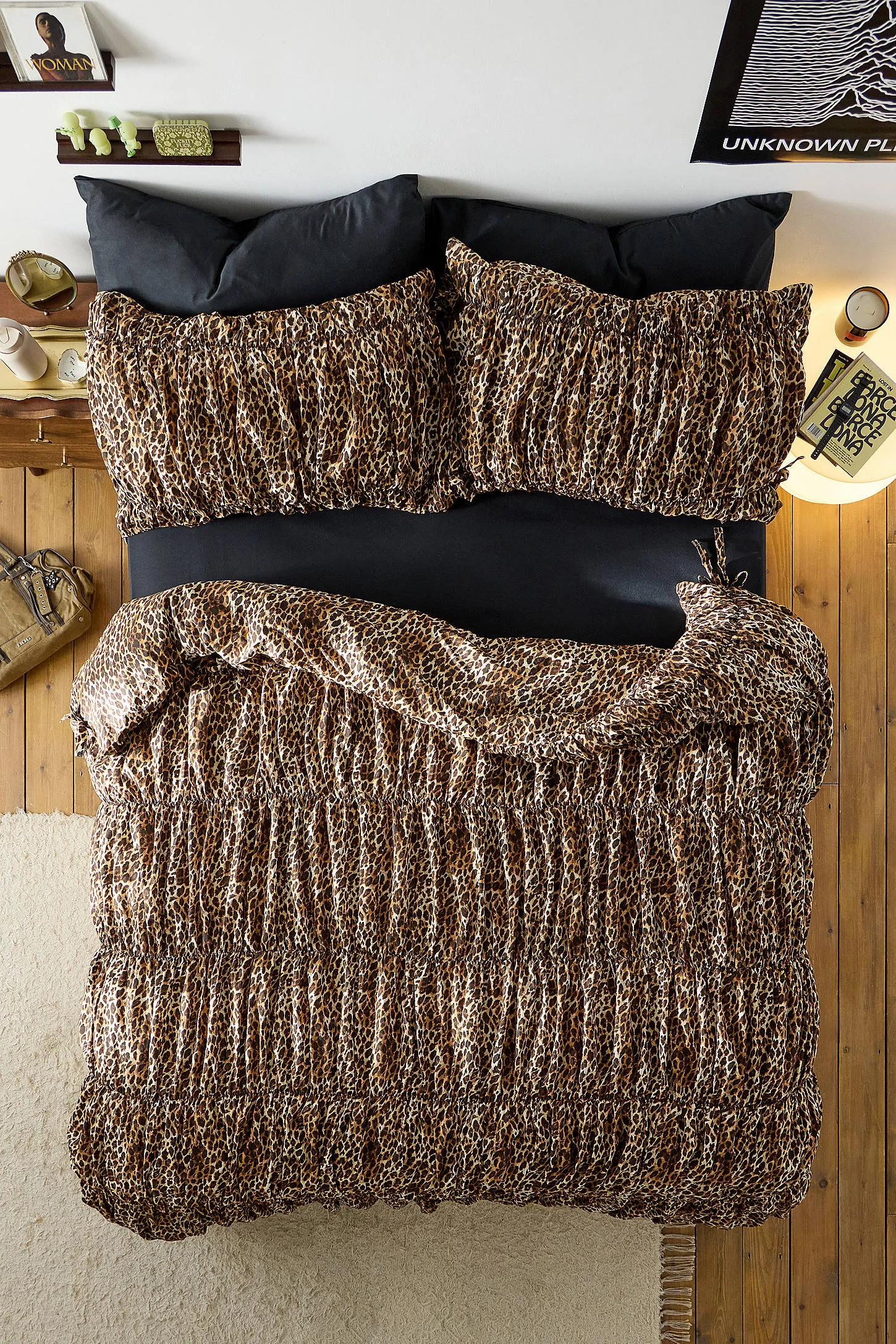 Leopard Cinched Duvet Set - Neutral