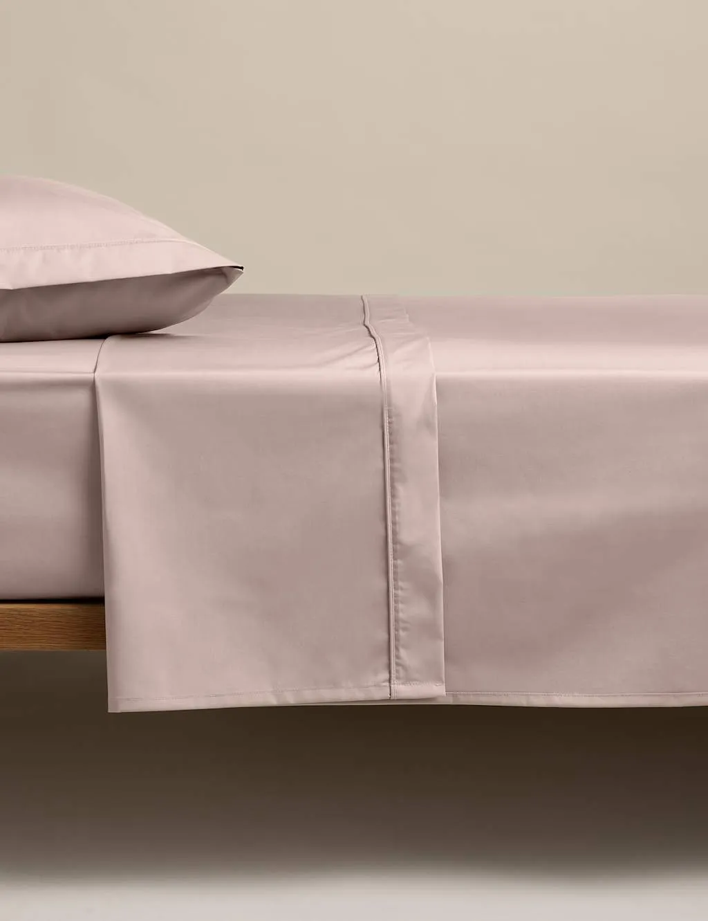 M&S Egyptian Cotton 230 Thread Count Flat Sheet Blush Pink