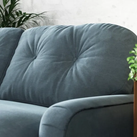 Martha Vintage Chenille Corner Chaise Sofa 6