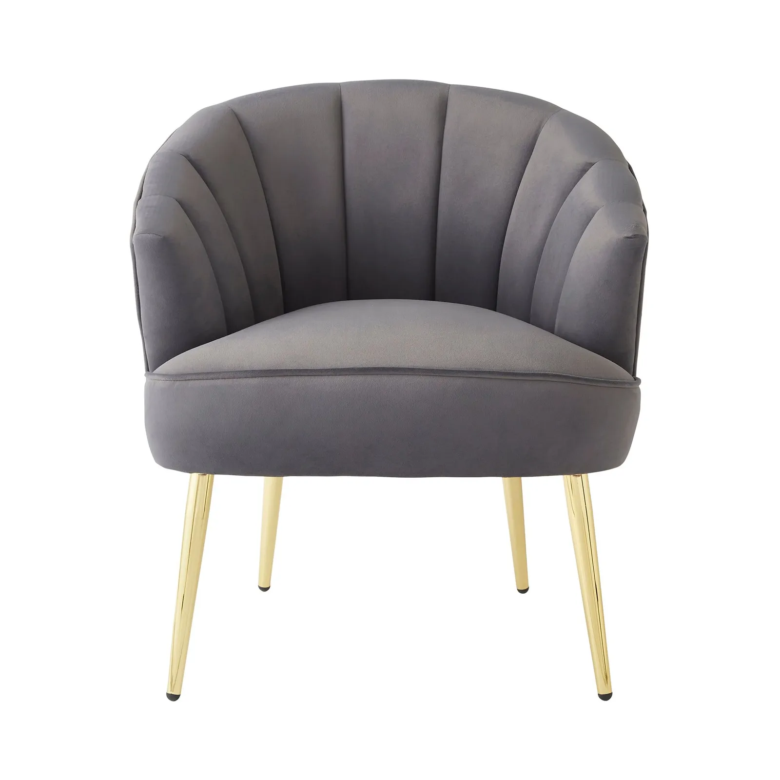 GFW Pettine Velvet Accent Chair in Grey 2
