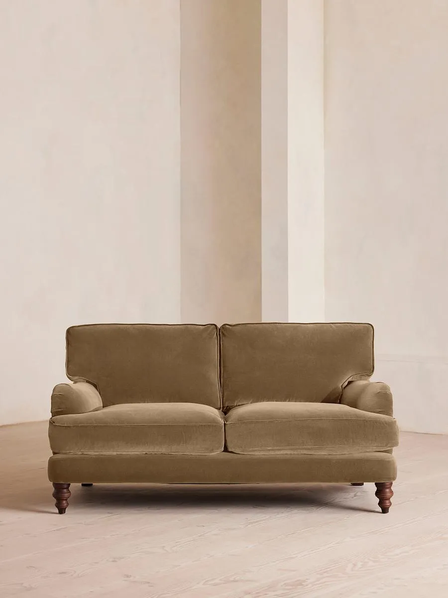 Arundel Two Seater Sofa, Velvet, Truffle
