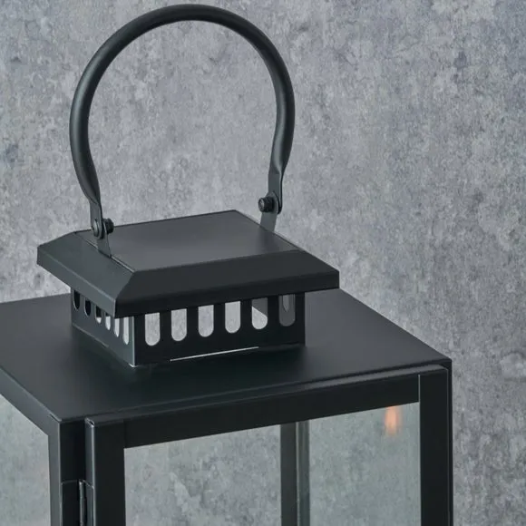 Metal & Glass Rectangular Lantern 2