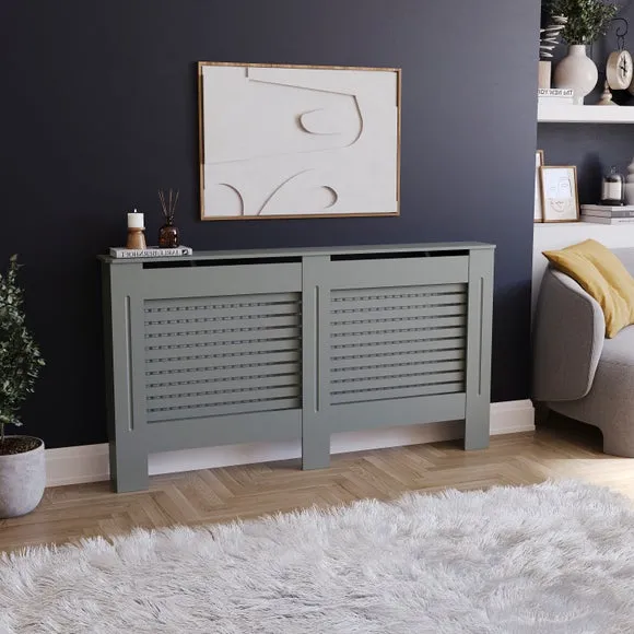 Return - Vida Designs Milton Radiator Cover, Large Olive Grey 2