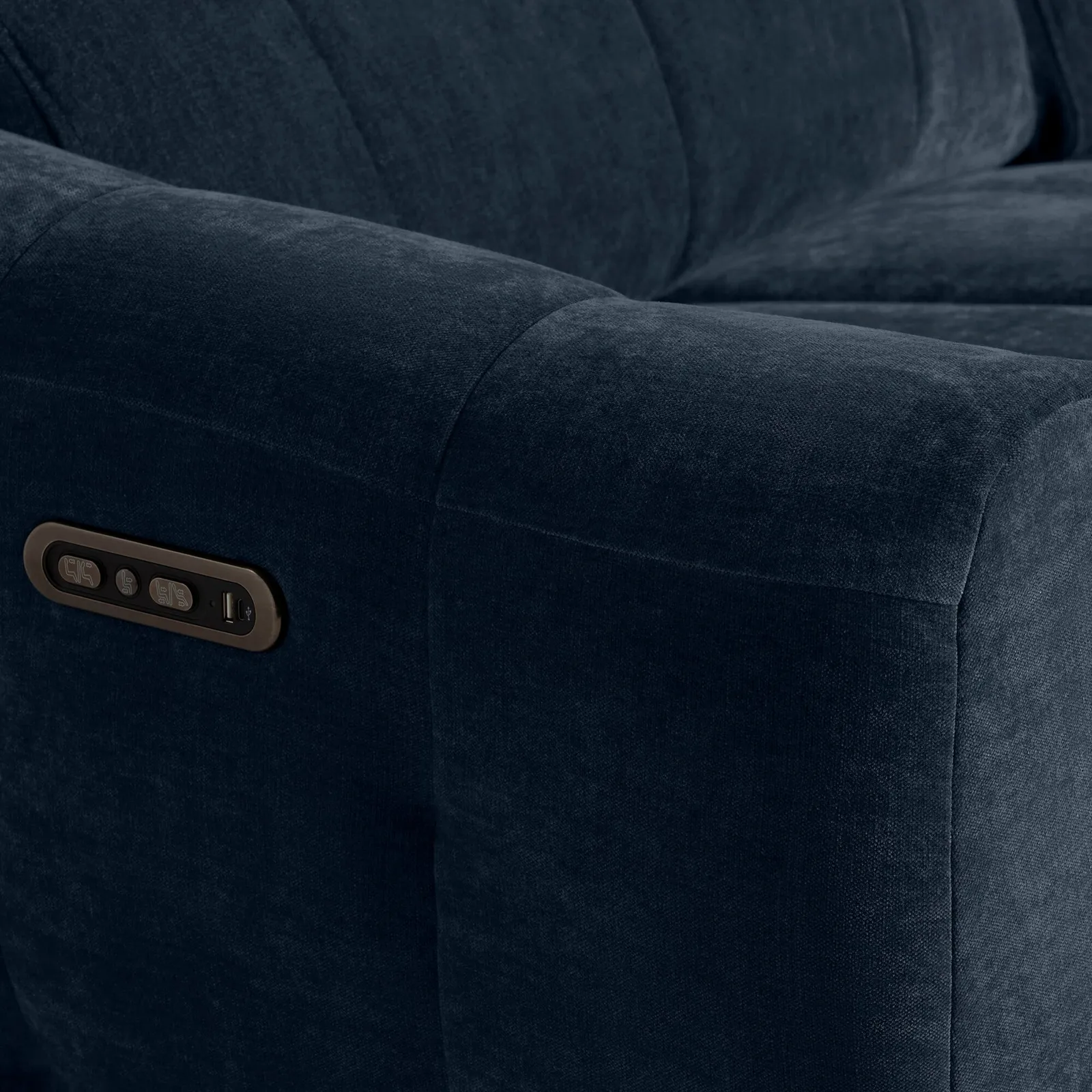 Montgomery 2.5 Power Seater & Headrest, Navy Fabric | Barker & Stonehouse 3