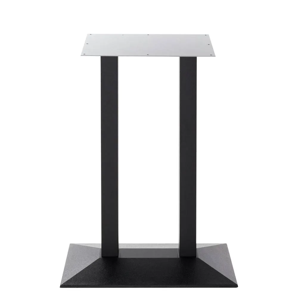 netfurniture Quanto Twin Cast Iron Table Base Made to Measure Commercial Option in Black