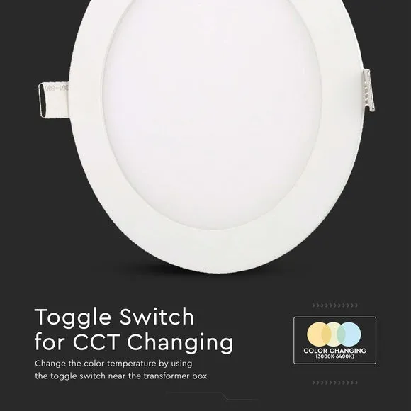 Set of 2 V-TAC 24 LED 3-in-1 Mini Panel Lights 4