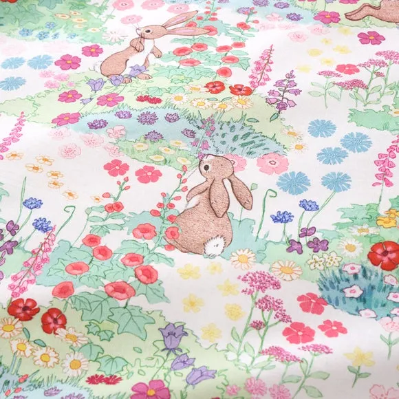 Belle & Boo Meadow Bunnies 100% Cotton Quilt Cover and Pillowcase Set 4