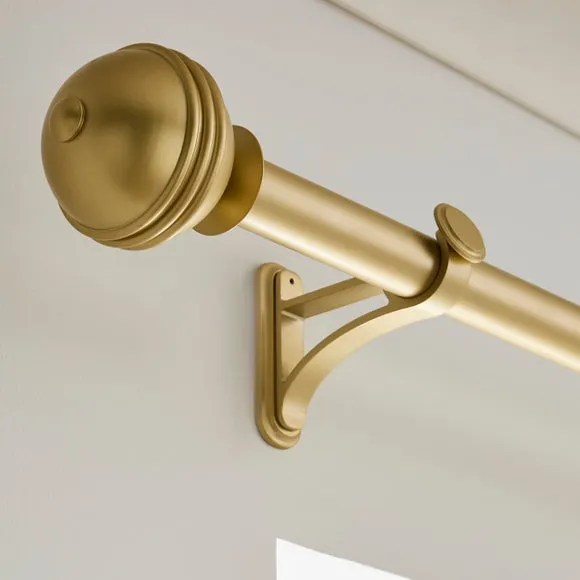 Traditional Ball Fixed Metal Curtain Pole with Rings 3