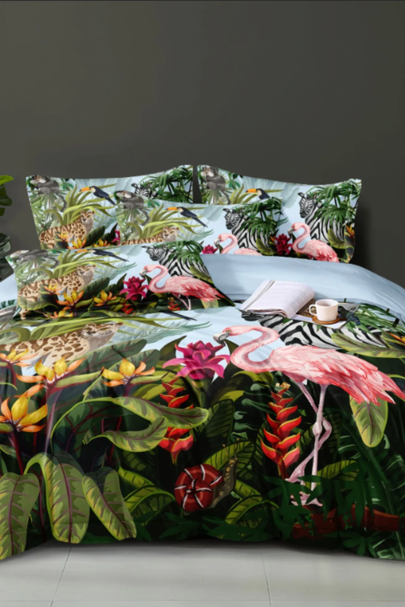 Ezysleep Jungle Floral Printed Duvet Set 2