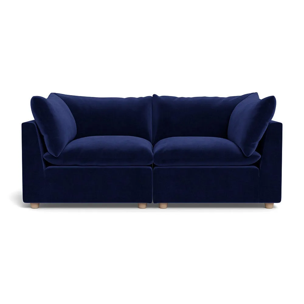 Heal's Astrid 3 Seater Sofa Smart Luxe Velvet Midnight Natural Beech Feet 1