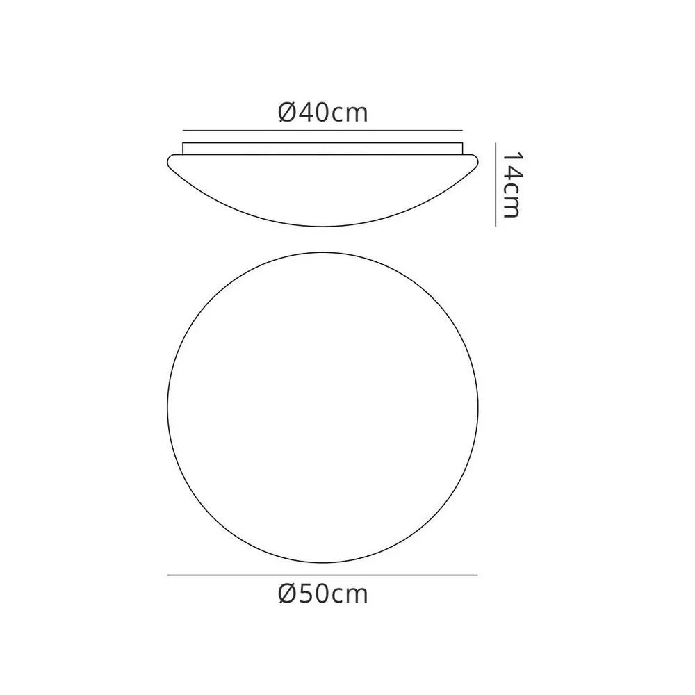 Netlighting Fusion Flush Ceiling Wall 28W LED Large 3000K 2800lm White Acrylic 2