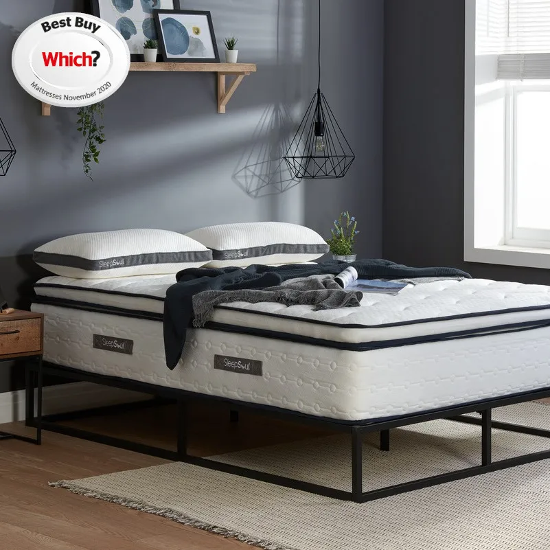 Space 2000 - Double - Pillowtop Mattress - Pocket Spring - 4ft6 (135x190cm) - SleepSoul - Happy Beds