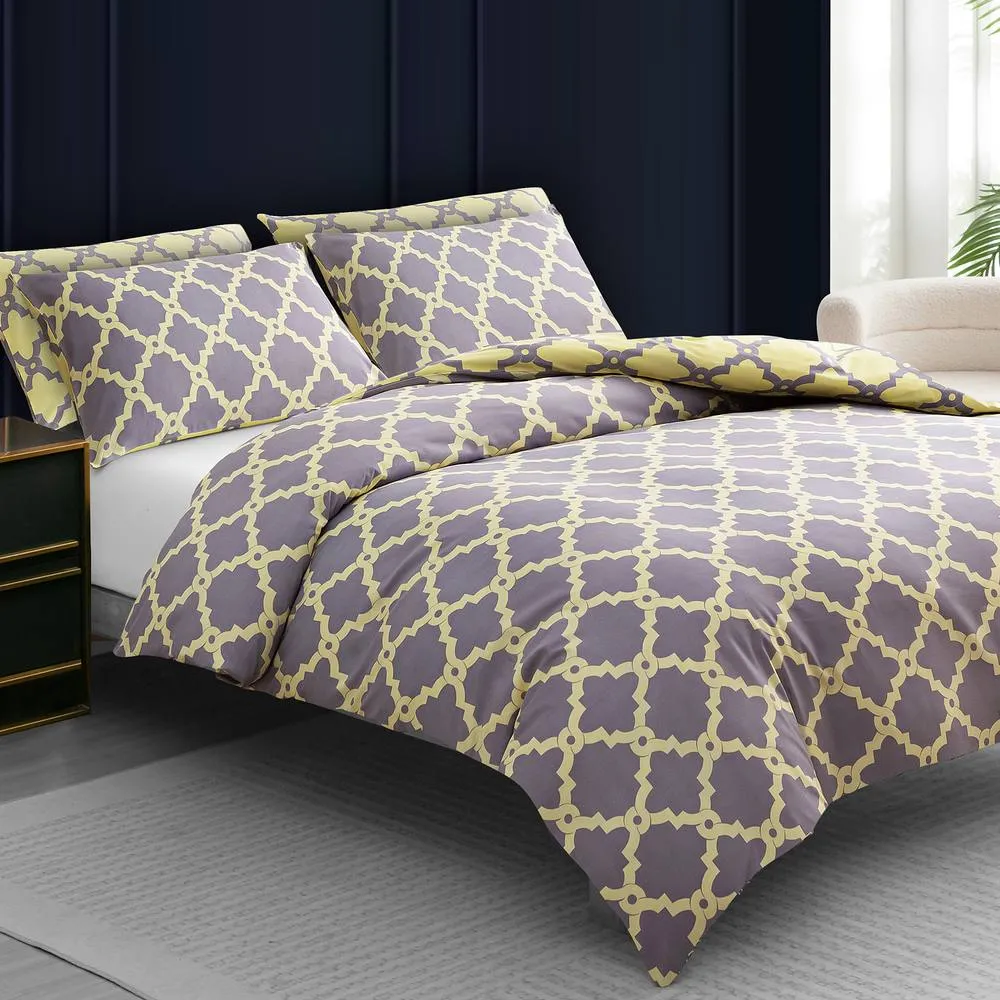Grace Luxury Hypoallergenic Duvet Cover Set with Pillowcases