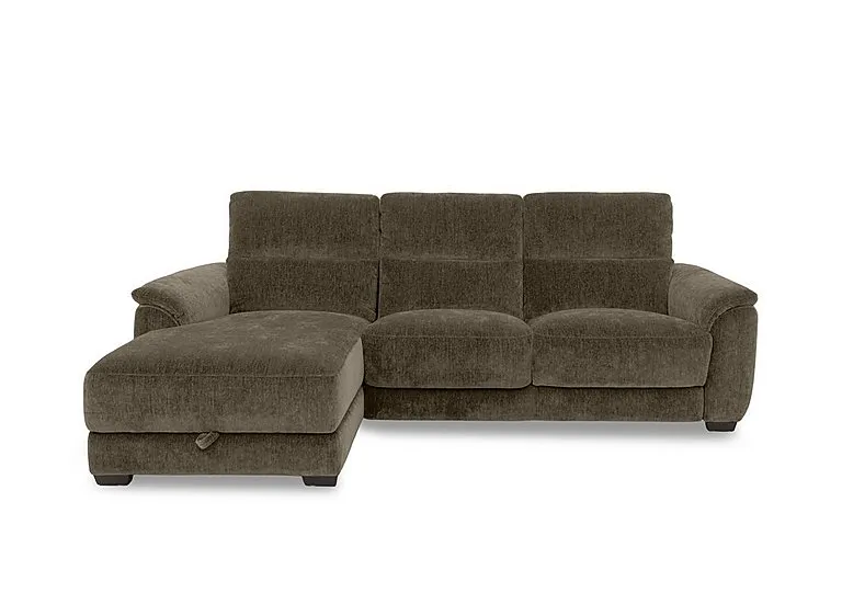 Saffron Fabric 3 Seater Sofa with Storage Left Hand Facing Chaise End